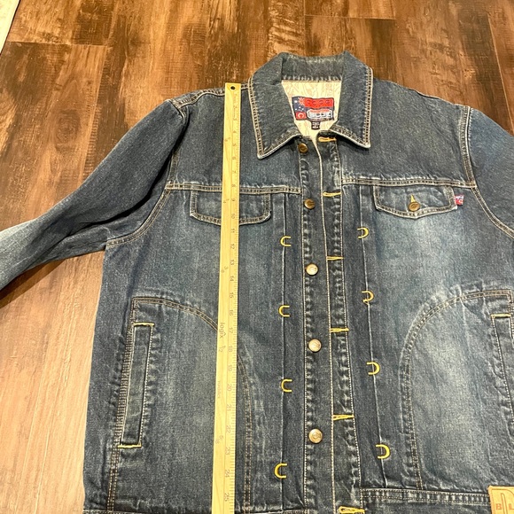 Vintage COOGI Blue Australia Denim Jacket Men’s Size XL Retro Button Up - Picture 9 of 13